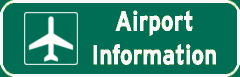 Erie International Airport Information Erie International Airport Information sign